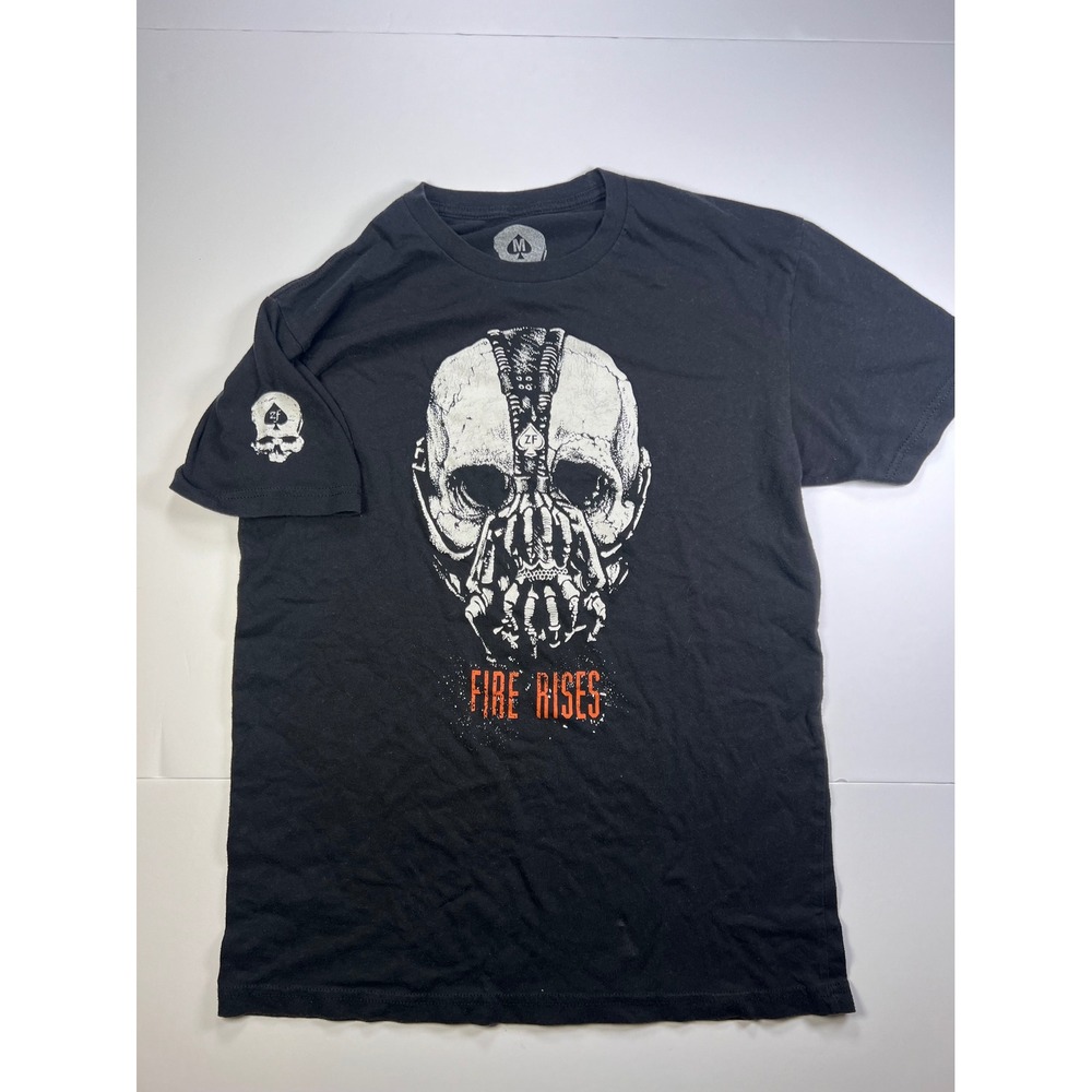 Zero Foxtrot T-Shirt Mens Medium Black Bane Skull Fire Rises Graphic Tee USA